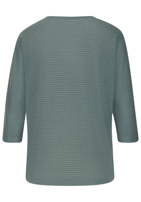 Bild: 3/4-Arm-Shirt von Vivance: Langarmshirt von Vivance mit leicht transparenter Waffelstruktur. Rundhalsausschnitt. Locker fallende Passform. Pflegeleichte Qualität mit recyceltem Polyester.