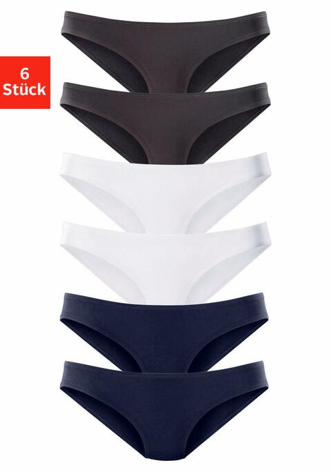 Bild: Bikinislip von Vivance active: Vivance Active Bikinislips im 6er-Pack. Hoher Tragekomfort durch weiche Abschlüsse an Bund und Beinausschnitten. Aus anschmiegsamer, hochwertiger Microfaser-Qualität.
