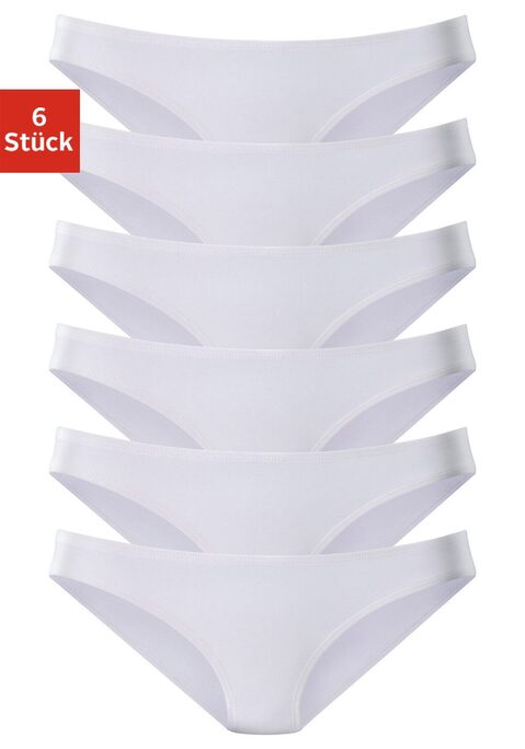 Bild: Bikinislip von Vivance Active by Lascana: Vivance Active Bikinislips im 6er-Pack. Hoher Tragekomfort durch weiche Abschlüsse an Bund und Beinausschnitten. Aus anschmiegsamer, hochwertiger Microfaser-Qualität.