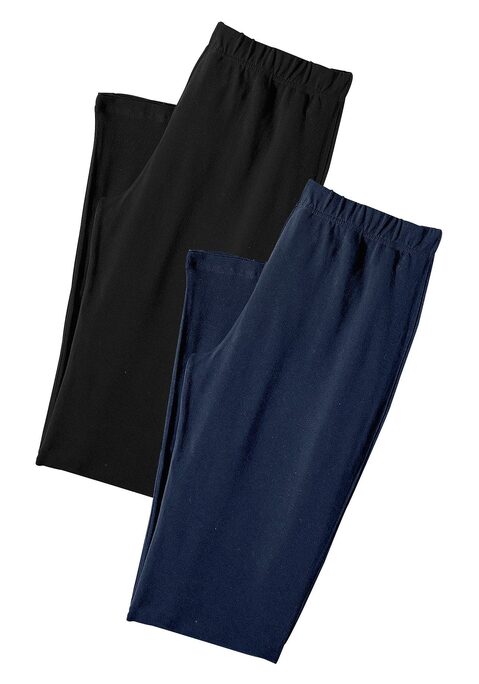 Bild: Caprihose von Vivance Active by Lascana: Diese Caprihose von Vivance im praktischen 2er-Pack überzeugt durch ihren hohen Tragekomfort und ihre bequeme Passform. Gefertigt aus 95 % Baumwolle und 5 % Elasthan, bietet sie ein angenehmes Tragegefühl sowie optimale Bewegungsfreiheit und einen guten Sitz.
