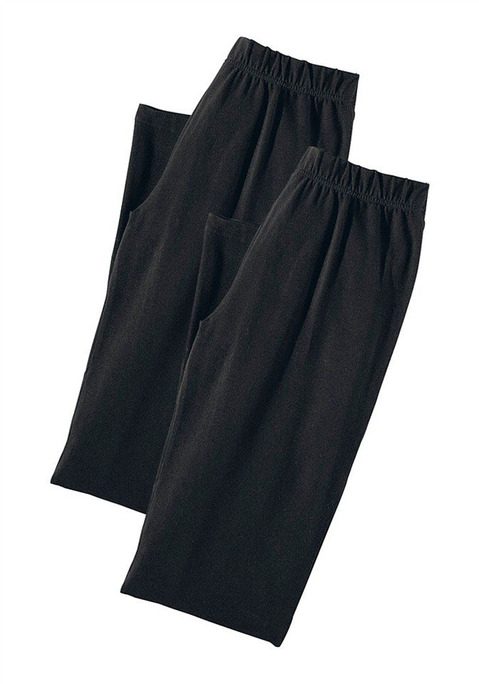 Bild: Caprihose von Vivance Active by Lascana: Diese Caprihose von Vivance im praktischen 2er-Pack überzeugt durch ihren hohen Tragekomfort und ihre bequeme Passform. Gefertigt aus 95 % Baumwolle und 5 % Elasthan, bietet sie ein angenehmes Tragegefühl sowie optimale Bewegungsfreiheit und einen guten Sitz.