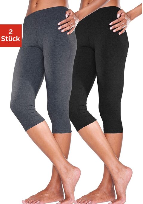 Bild: Caprileggings von Vivance Active by Lascana: Die Caprihosen von Vivance aus 95%Baumwolle und 5% Elasthan