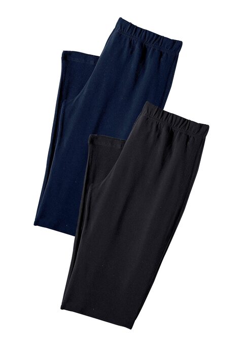 Bild: Leggings von Vivance Active by Lascana: Leggings von Vivance im praktischen 2er Pack. Figurbetonte Passform. Elastisches Material: 95% Baumwolle, 5% Elasthan. Graumeliert und Anthrazitmeliert: 60% Baumwolle, 35% Polyester, 5% Elasthan.