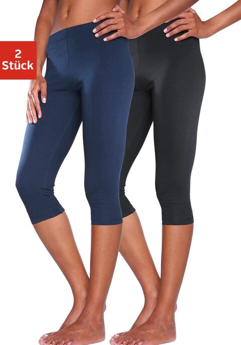 Bild: Caprileggings von Vivance Active by Lascana: Die Caprihosen von Vivance aus 95%Baumwolle und 5% Elasthan