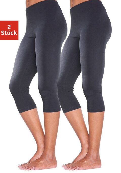 Bild: Caprileggings von Vivance Active by Lascana: Die Caprihosen von Vivance aus 95%Baumwolle und 5% Elasthan