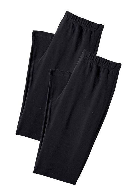 Bild: Leggings von Vivance Active by Lascana: Leggings von Vivance im praktischen 2er Pack. Figurbetonte Passform. Elastisches Material: 95% Baumwolle, 5% Elasthan. Graumeliert und Anthrazitmeliert: 60% Baumwolle, 35% Polyester, 5% Elasthan.