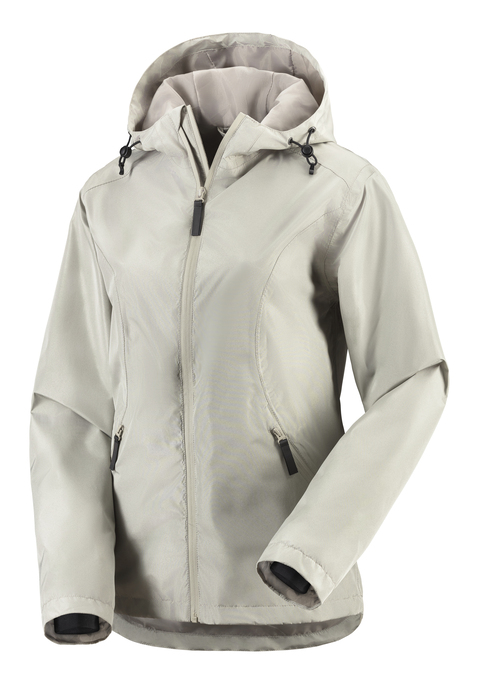 Bild: Funktionsjacke von Vivance Active by Lascana: Modische Funktionsjacke von Vivance Active mit Kapuze,  erweiterbarem Reißverschluss und verschweißten Nähten. Atmungsaktive Membran. Wasserabweisendes Material mit einer Wassersäule von 8000 mm.