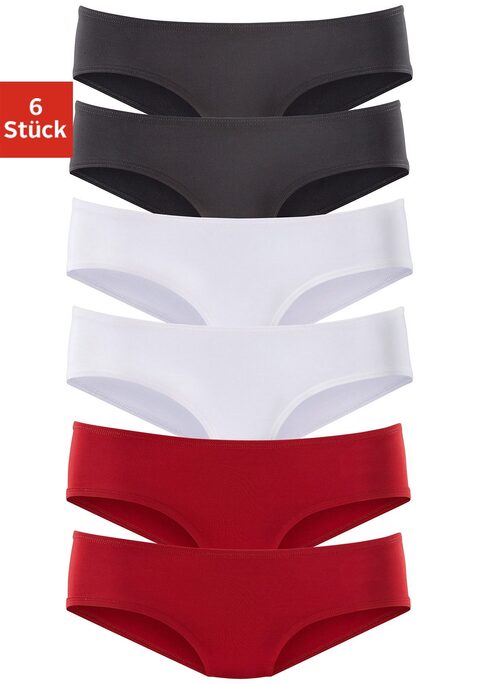 Bild: Hipster von Vivance Active by Lascana: Tief geschnittene Hipsterpantys von Vivance Active im 6er-Pack. Atmungsaktiv und pflegeleicht. Aus hochwertiger, formstabiler Microfaser.