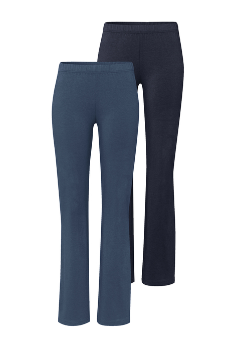 Bild: Jazzpants von Vivance Active by Lascana: Jazzpants von Vivance im praktischen 2er Pack. Ausgestellte Passform mit bequemen elastischen Bund. Aus  95% Baumwolle (unterstützt Cotton made in Africa), 5% Elasthan.
