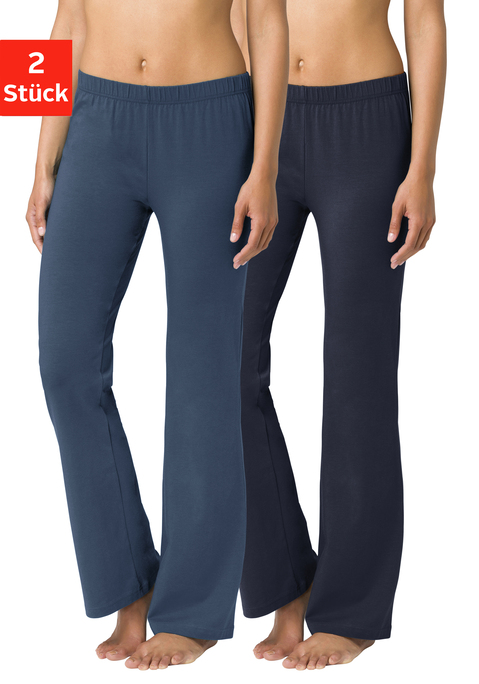 Bild: Jazzpants von Vivance Active by Lascana: Jazzpants von Vivance im praktischen 2er Pack. Ausgestellte Passform mit bequemen elastischen Bund. Aus  95% Baumwolle (unterstützt Cotton made in Africa), 5% Elasthan.