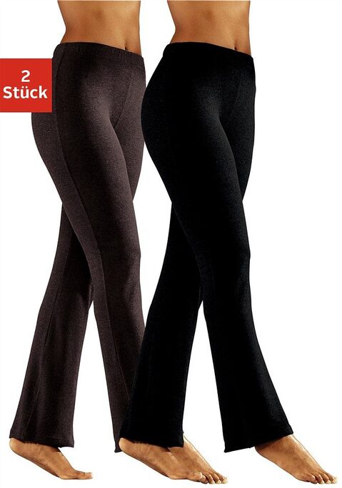 Bild: Jazzpants von Vivance Active by Lascana: Jazzpants von Vivance im praktischen 2er Pack. Ausgestellte Passform mit bequemen elastischen Bund. Aus  95% Baumwolle (unterstützt Cotton made in Africa), 5% Elasthan.
