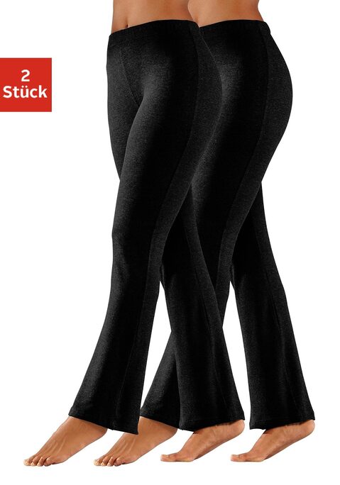 Bild: Jazzpants von Vivance Active by Lascana: Jazzpants von Vivance im praktischen 2er Pack. Ausgestellte Passform mit bequemen elastischen Bund. Aus  95% Baumwolle (unterstützt Cotton made in Africa), 5% Elasthan.