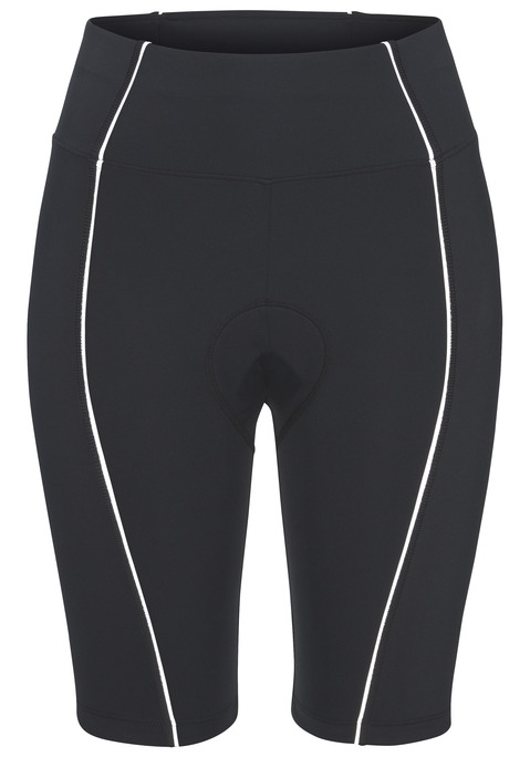 Bild: Radhose von Vivance Active by Lascana: Performance-Radlerhose von Vivance Active. Reflektierende Streifen an den Beinen. Gesäßpolster für Komfort während der Fahrt. Mit elastischem Bund. Reißverschlusstasche hinten. Funktionale Qualität.