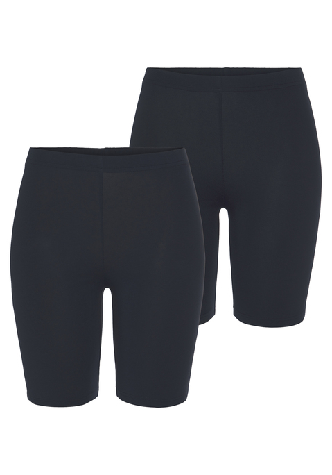 Bild: Radlerhose von Vivance Active by Lascana: Basic Radlerhose von Vivance in bequemer und vielseitig kombinierbarer Ausführung. Aus 95 % Baumwolle und 5 % Elasthan gefertigt, überzeugt sie durch hohen Tragekomfort, eine angenehme Passform sowie optimale Bewegungsfreiheit und einen guten Sitz.