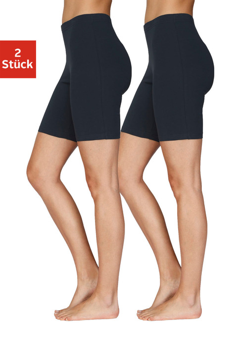 Bild: Radlerhose von Vivance Active by Lascana: Basic Radlerhose von Vivance in bequemer und vielseitig kombinierbarer Ausführung. Aus 95 % Baumwolle und 5 % Elasthan gefertigt, überzeugt sie durch hohen Tragekomfort, eine angenehme Passform sowie optimale Bewegungsfreiheit und einen guten Sitz.