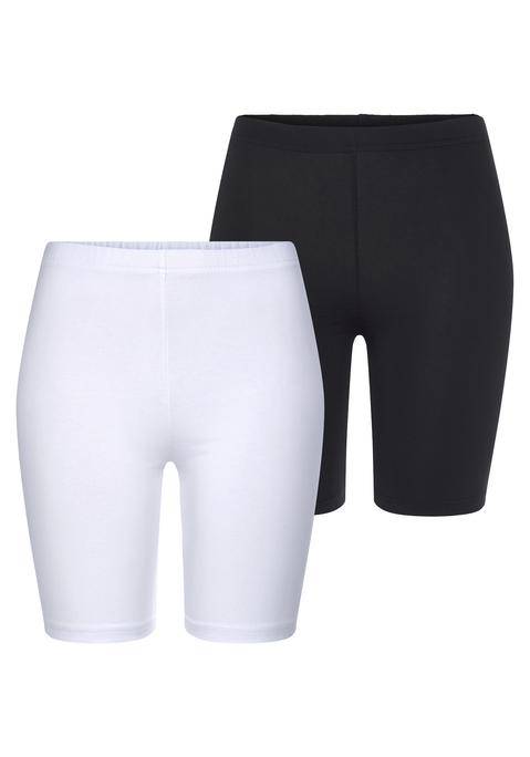 Bild: Radlerhose von Vivance Active by Lascana: Basic Radlerhose von Vivance in bequemer und vielseitig kombinierbarer Ausführung. Aus 95 % Baumwolle und 5 % Elasthan gefertigt, überzeugt sie durch hohen Tragekomfort, eine angenehme Passform sowie optimale Bewegungsfreiheit und einen guten Sitz.
