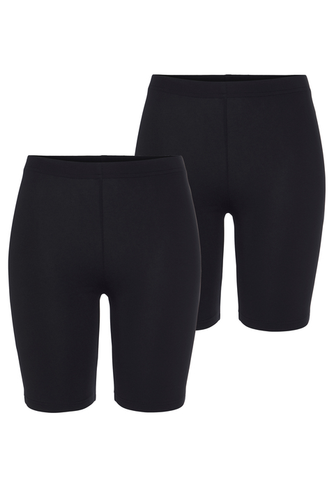 Bild: Radlerhose von Vivance Active by Lascana: Basic Radlerhose von Vivance in bequemer und vielseitig kombinierbarer Ausführung. Aus 95 % Baumwolle und 5 % Elasthan gefertigt, überzeugt sie durch hohen Tragekomfort, eine angenehme Passform sowie optimale Bewegungsfreiheit und einen guten Sitz.