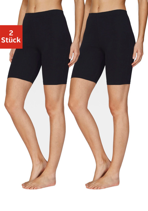 Bild: Radlerhose von Vivance Active by Lascana: Basic Radlerhose von Vivance in bequemer und vielseitig kombinierbarer Ausführung. Aus 95 % Baumwolle und 5 % Elasthan gefertigt, überzeugt sie durch hohen Tragekomfort, eine angenehme Passform sowie optimale Bewegungsfreiheit und einen guten Sitz.