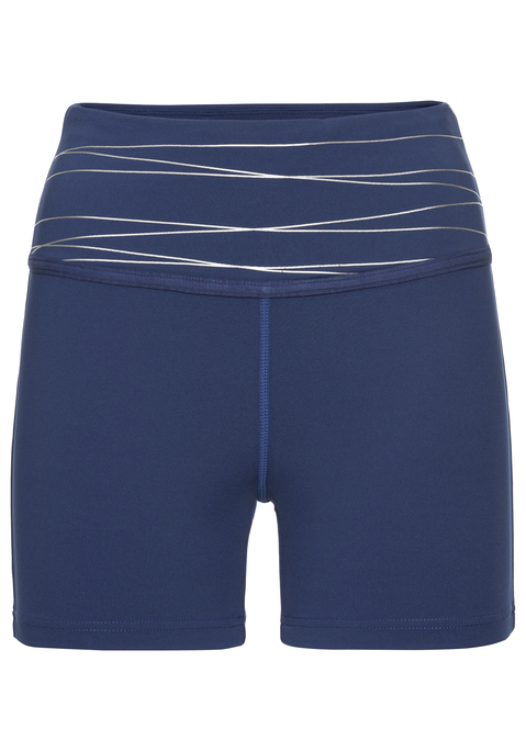 Bild: Shorts von Vivance Active by Lascana: Coole Performance-Shorts von Vivance Active. Modisch breiter, elastischer Bund mit reflektierendem Streifenmuster. Innentasche für Kleinigkeiten. Enge Passform. Atmungsaktives, elastisches Funktionsmaterial.