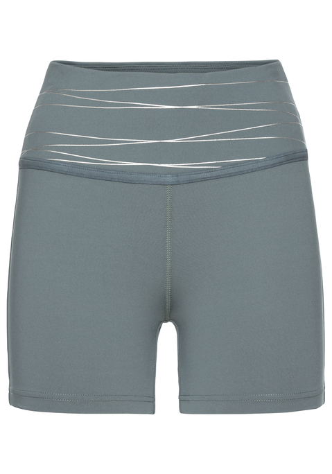 Bild: Shorts von Vivance Active by Lascana: Coole Performance-Shorts von Vivance Active. Modisch breiter, elastischer Bund mit reflektierendem Streifenmuster. Innentasche für Kleinigkeiten. Enge Passform. Atmungsaktives, elastisches Funktionsmaterial.