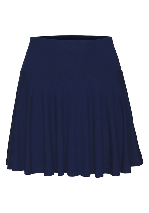 Bild: Skort von Vivance Active by Lascana: Kurzer, schön schwingender Tellerrock von Vivance Active mit integrierten Shorts für ein sicheres Gefühl. Bequemer, breiter Gummibund. Vielseitig kombinierbar für verschiedene Looks. Weich fließende, elastische Viskosequalität.