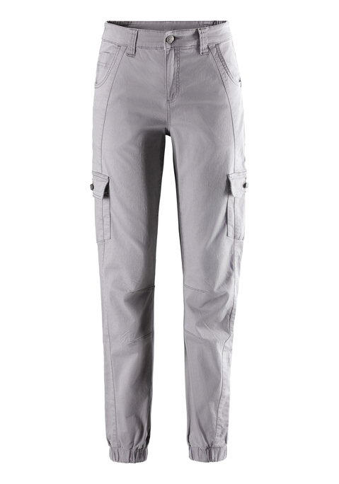 Bild: Trekkinghose von Vivance Active by Lascana: Herrlich bequem: Outdoor-Cargohose von Vivance active in Jeansoptik. Praktische Cargo-Taschen und zusätzliche Eingrifftaschen. Gummizug am Saumabschluss und vorgeformte Knie. Angenehm weicher, elastischer Baumwollmix.