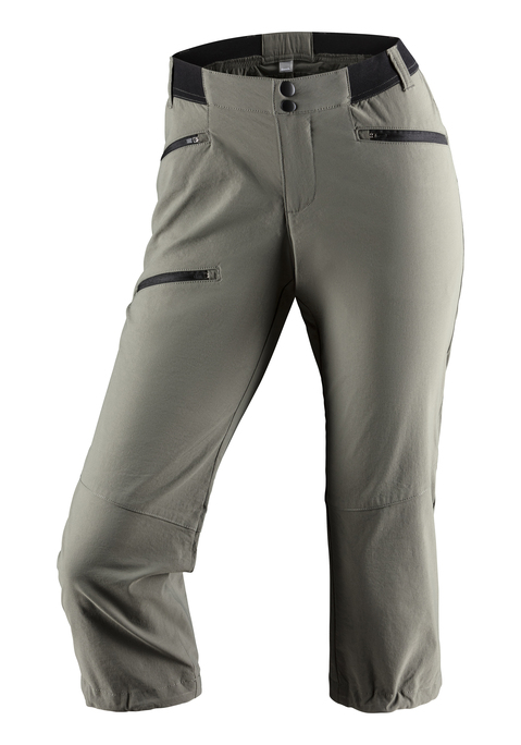 Bild: Caprileggings von Vivance active: Sportliche Wanderhose aus elastischem Material. Elastischer Komfortbund mit Knöpfen.  3 Zipper Taschen. Aus 95% Polyamid, 5% Elasthan.