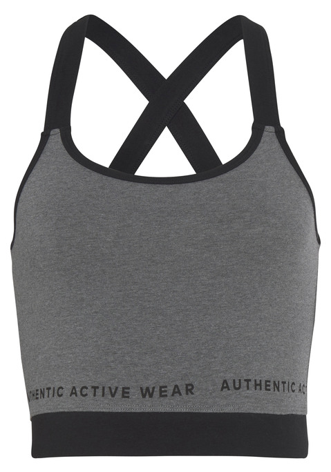 VIVANCE ACTIVE Crop-Top Damen grau melange Gr.XS (32/34)