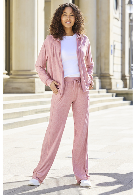 Bild: Funktions-Kapuzensweatjacke von Vivance active: Kapuzensweatjacke von Vivance Active. Bündchen an Saum und Ärmeln. Labeldetail am Ärmel. Teilungsnähte. Geteilte Kängurutasche. Trageangenehme Qualität.