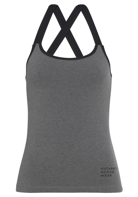 VIVANCE ACTIVE Funktionstop Damen grau meliert Gr.XS (32/34)