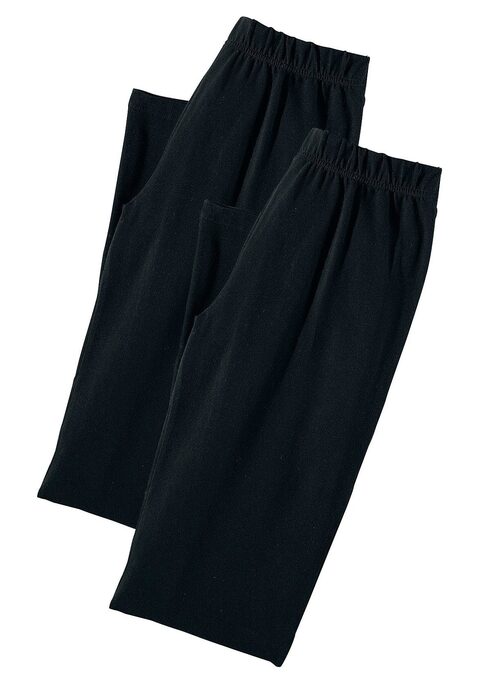 Bild: Jazzpants von Vivance active: Jazzpants von Vivance im praktischen 2er Pack. Ausgestellte Passform mit bequemen elastischen Bund. Aus  95% Baumwolle (unterstützt Cotton made in Africa), 5% Elasthan.