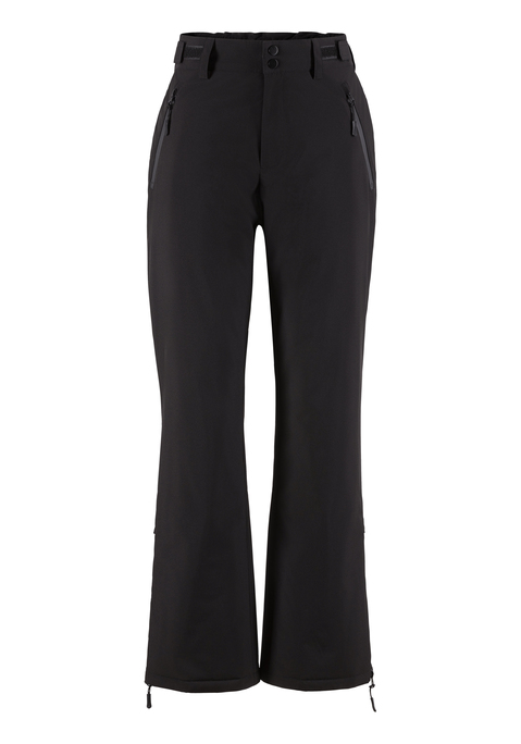 Bild: Skihose von Vivance active: Gefütterte Ski- und Rodelhose von Vivance Active. Mit Reißverschluss und Knopf zu schließen. Weitere funktionale Details: elastischer Taillenbund mit verstellbarem Klettverschluss, Reißverschlusstaschen vorn, Saum durch Reißverschluss erweiterbar und Schneefang. Elastisches, gefüttertes Material.