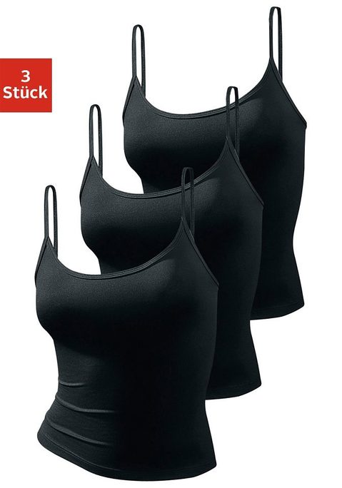 Bild: Spaghettitop von Vivance active: Vivance Active Spaghettitops im 3er-Pack. In schönen Farben und unkompliziertem Design. Aus hochwertiger, formstabiler Microfaser.