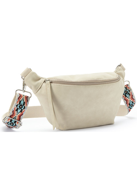 Bild: Bauchtasche von Vivance: Bauchtasche VEGAN von VIVANCE. Abnehmbarer Träger mit Stickerei. Material: 100% Lederimitat. H/B/T: ca. 12x26x7cm.