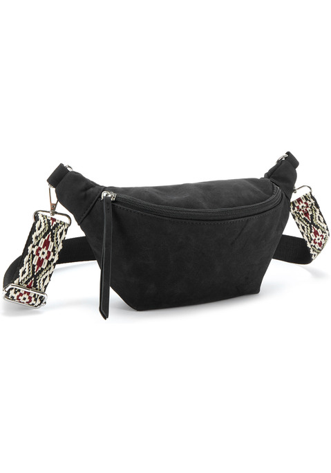 Bild: Bauchtasche von Vivance: Bauchtasche VEGAN von VIVANCE. Abnehmbarer Träger mit Stickerei. Material: 100% Lederimitat. H/B/T: ca. 12x26x7cm.