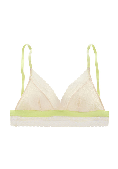 Bild: Bralette-BH von Vivance: Femininer Bralette-BH (ohne Wattierung) aus anteilig recyceltem Polyamid in der Spitze. In modischer Triangle-Schnittform. Unterbrustband  und Cupkante aus floraler Spitze. Träger und Rückenverschluss sind individuell verstellbar. Mit passenden Unterteilen aus der gleichen Serie erhältlich. Sexy Dessous. Spitzen-Dessous. Romantische Dessous. Verspielte Dessous. Obermaterial: 85% Polyamid, 15% Elasthan.