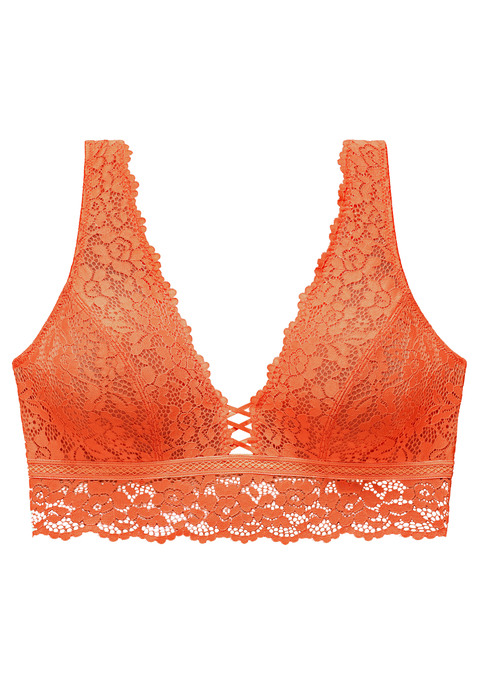 Bild: Bralette-BH von Vivance: Femininer Bralette-BH ohne Bügel und unwattiert. Rundherum aus floraler Jacquardspitze in transparenter Optik. Feine Bänder-Optik in der vorderen Mitte. Individuell verstellbarer Rückenverschluss. Passende Unterteile aus der gleichen Serie erhältlich. Sexy Dessous. Spitzen-Dessous. Romantische Dessous. Verspielte Dessous. Obermaterial: 86% Polyamid, 14% Elasthan.