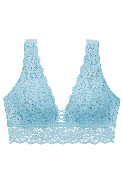 Bild: Bralette-BH von Vivance: Femininer Bralette-BH ohne Bügel und unwattiert. Rundherum aus floraler Jacquardspitze in transparenter Optik. Feine Bänder-Optik in der vorderen Mitte. Individuell verstellbarer Rückenverschluss. Passende Unterteile aus der gleichen Serie erhältlich. Sexy Dessous. Spitzen-Dessous. Romantische Dessous. Verspielte Dessous. Obermaterial: 86% Polyamid, 14% Elasthan.