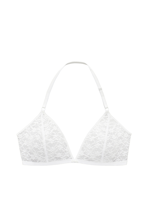 Bild: Bralette-BH von Vivance: Verspielter Bralette-BH in zierlicher Triangel-Schnittform. Mit Neckholder-Trägern - ideal für einen tiefen Rückenausschnitt. Rundherum aus zarter Spitze in blumiger Optik. Individuell verstellbare Neckholder-Träger sowie Rückenverschluss. Passende Unterteile aus der gleichen Serie erhältlich. Obermaterial: 85% Polyamid, 15% Elasthan.