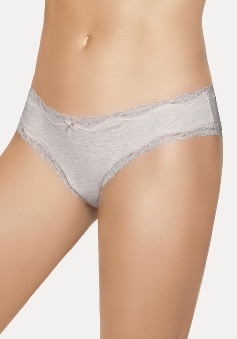 VIVANCE Brasilslip Damen anthrazit meliert, beige meliert, flieder, eukalyptus, navy Gr.32/34