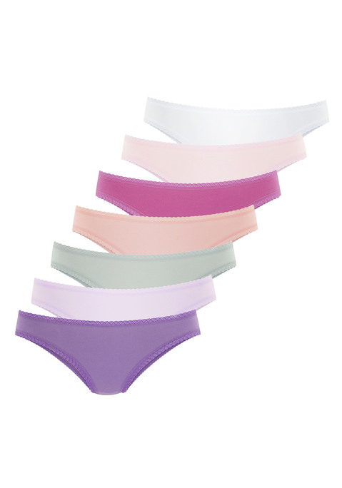 Bild: Brasilslip von Vivance: Brasilslips im 7er-Pack von Vivance. Mit feiner Spitzeneinfassung. Aus weicher, elastischer Baumwoll-Qualität.