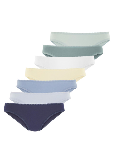 Bild: Brasilslip von Vivance: Brasilslips im 7er-Pack von Vivance. Mit feiner Spitzeneinfassung. Aus weicher, elastischer Baumwoll-Qualität.