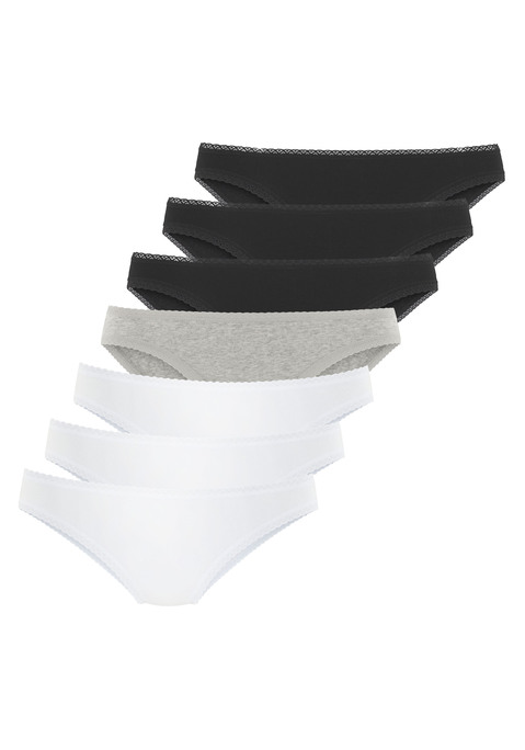 Bild: Brasilslip von Vivance: Brasilslips im 7er-Pack von Vivance. Mit feiner Spitzeneinfassung. Aus weicher, elastischer Baumwoll-Qualität.