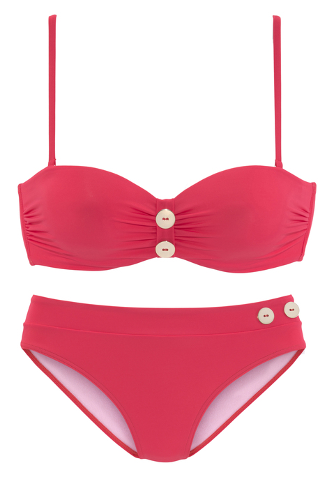 VIVANCE Bügel-Bandeau-Bikini Damen knallrot Gr.42 Cup D