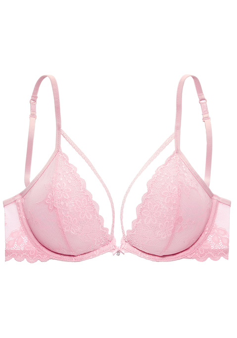 Bild: Bügel-BH von Vivance: Verspielter Bügel-BH (ohne Wattierung) mit hübschem Zierband entlang des Dekolletés. Aus zarter, dezent transparenter Jacquardspitze in blumiger Optik. Mit feiner Zierschleife und edlem Glitzeraccessoire. Individuell verstellbare Träger sowie Rückenverschluss. Passende Unterteile aus der gleichen Serie erhältlich. Obermaterial: 88% Polyamid, 12% Elasthan.