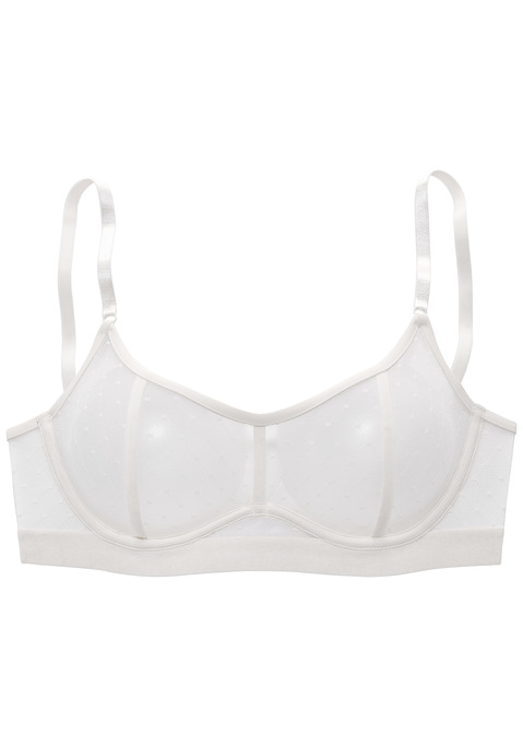 Bild: Bügel-BH von Vivance: Verführerischer Bügel-BH rundherum aus dezent transparentem Mesh in Pünktchen-Optik. Mit dekorativen Zierdetails am Cup. Mit modischem Unterbrustband. Individuell verstellbare Träger sowie Rückenverschluss. Passende Unterteile aus der gleichen Serie erhältlich. Aus 90% Polyamid, 10% Elasthan.