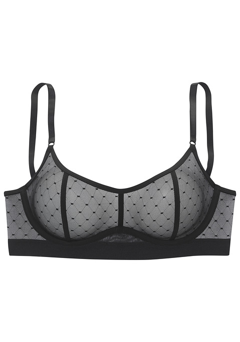Bild: Bügel-BH von Vivance: Verführerischer Bügel-BH rundherum aus dezent transparentem Mesh in Pünktchen-Optik. Mit dekorativen Zierdetails am Cup. Mit modischem Unterbrustband. Individuell verstellbare Träger sowie Rückenverschluss. Passende Unterteile aus der gleichen Serie erhältlich. Aus 90% Polyamid, 10% Elasthan.