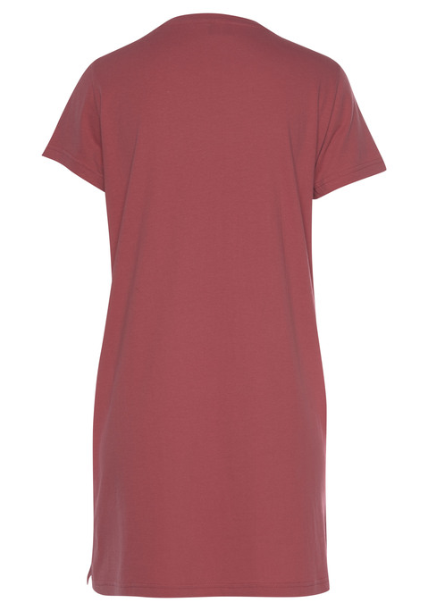 Bild: Bigshirt von Vivance Dreams by Lascana: Schlafkleid von Vivance Dreams. Mit großem Schriftzugprint vorn. Rundhalsausschnitt. Überschnittene Schultern. Weiche Single-Jerseyqualität.