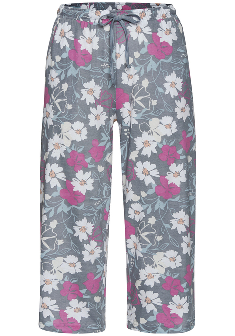 Bild: Caprihose von Vivance Dreams by Lascana: Capri-Pyjamahose von Vivance Dreams. Mit Alloverprint. Elastischer Kordelzugbund. Seitliche Eingrifftaschen. Komfortable Baumwollqualität.
