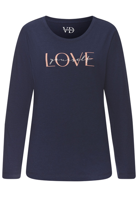 Bild: Longsleeve von Vivance Dreams by Lascana: Modisches Langarmshirt von Vivance Dreams mit charmantem Frontprint. Mit klassischem Rundhalsausschnitt. Aus weicher Baumwoll-Viskosequalität.
